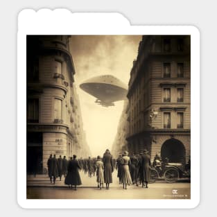 UFO In Paris La Belle Epoque Sticker